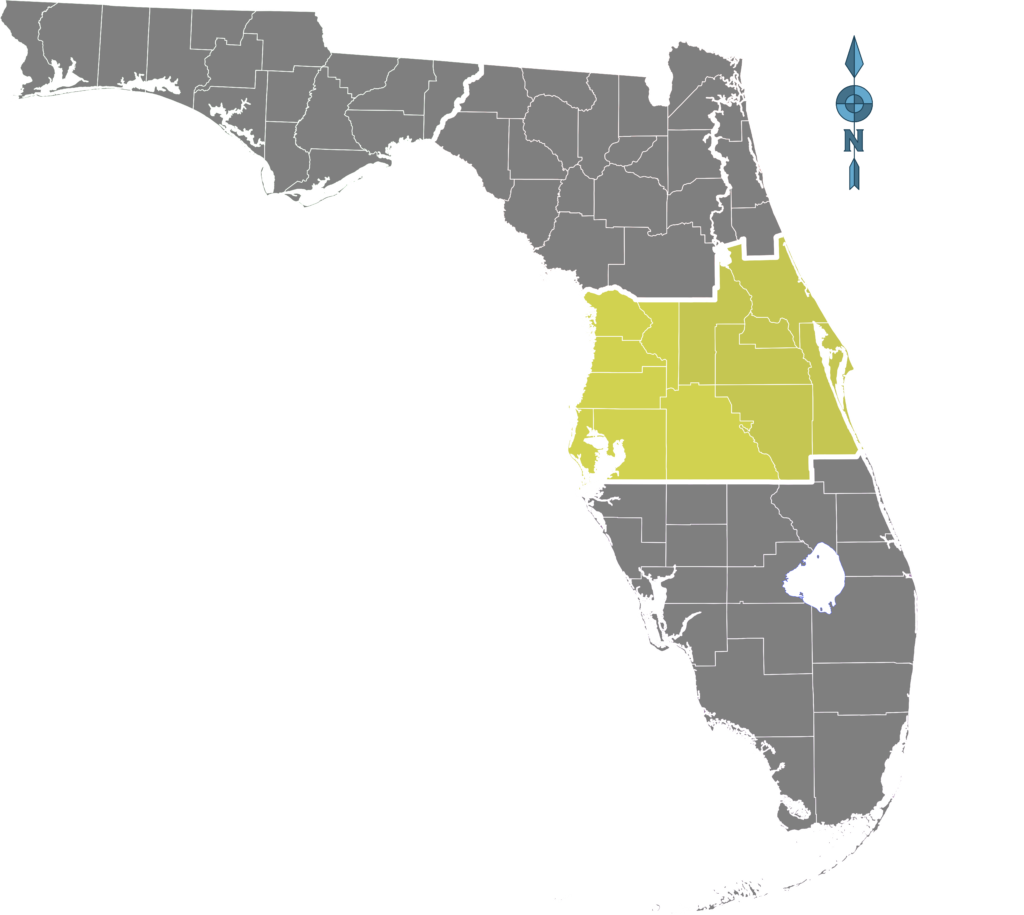 Central Florida screen enclosure service area map
